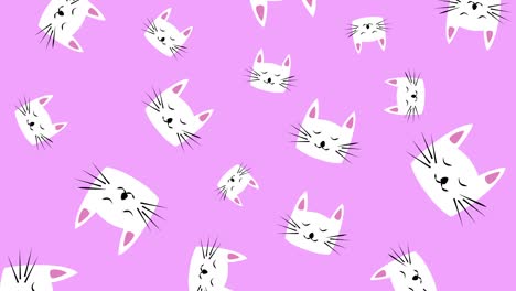 cute cats abstract animated background. 4k. vj loop.