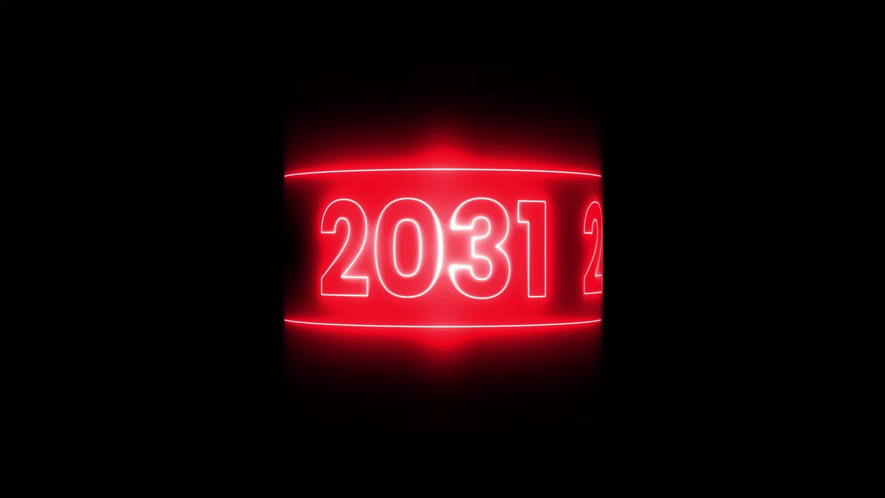 Anni futuri in neon rosso