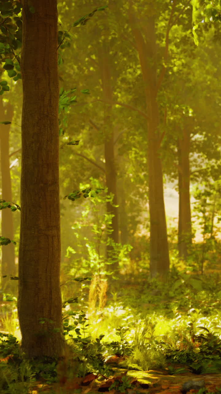 은 날의 경치 좋은 숲