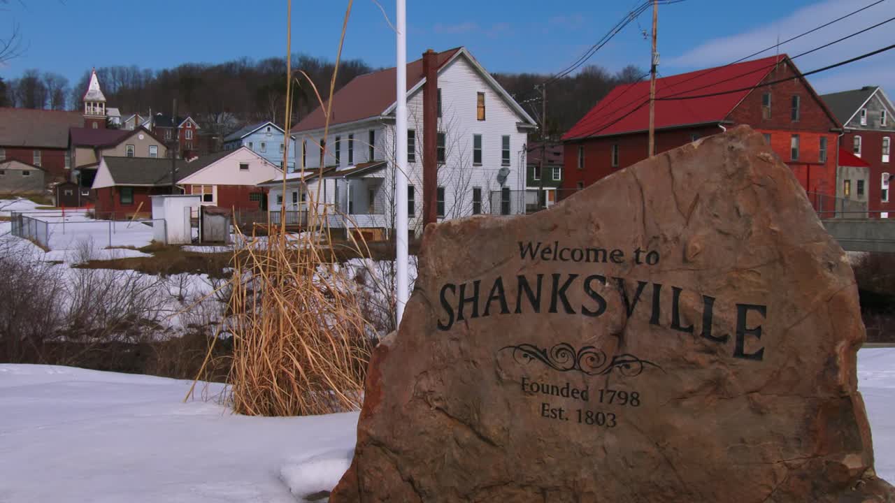 펜실베니아 섕크스빌 연합군 붕괴 현장의 설정 샷