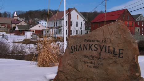 establishing shot of shanksville pennsylvania site of the crash of united