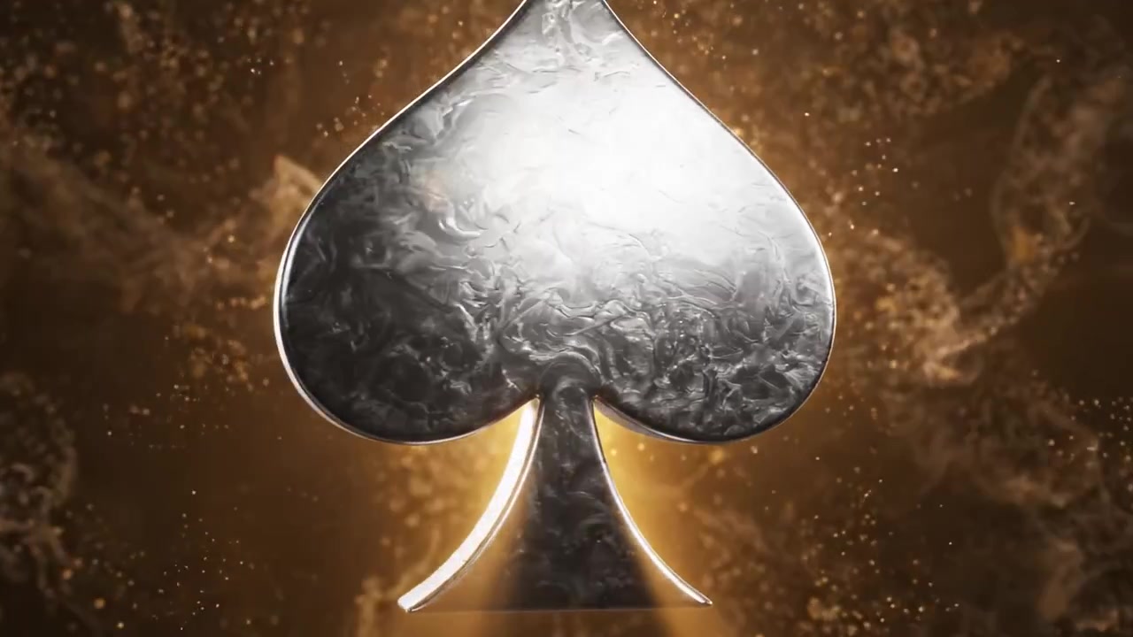 A Stunning Shiny Silver Ace of Spades Symbol Illuminates the Scene Against a Sparkling Background, Perfectly Capturing the Essence of Card Game Themes and Gambling Excitement