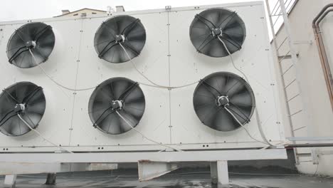 heating ventilating and air conditioning units on the roof