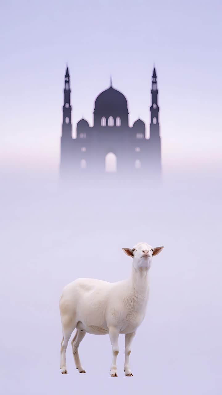 Mesquita Eid al-Adha Fundo Islâmico 4K.