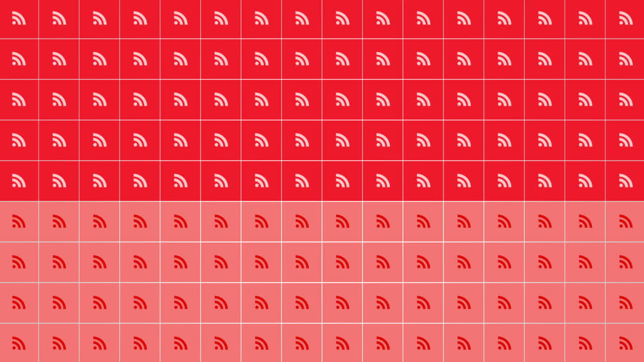 iconos de alimentación de movimiento en el fondo de red simple 5