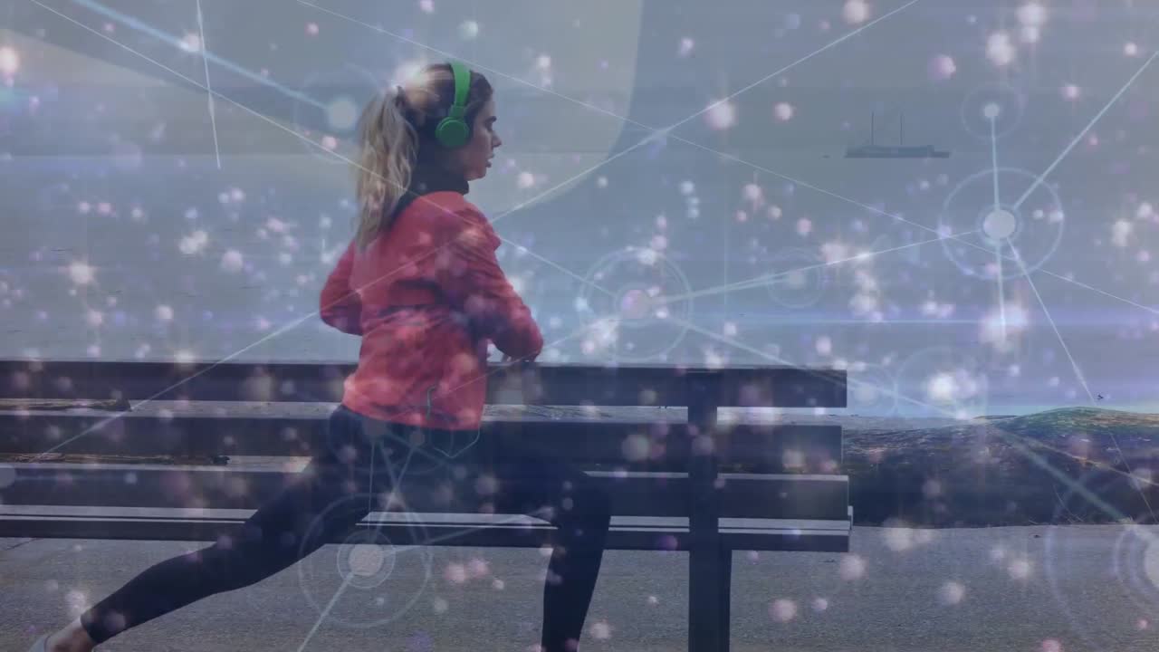 두 인종의 여성이 운동하는 연결망의 활성화