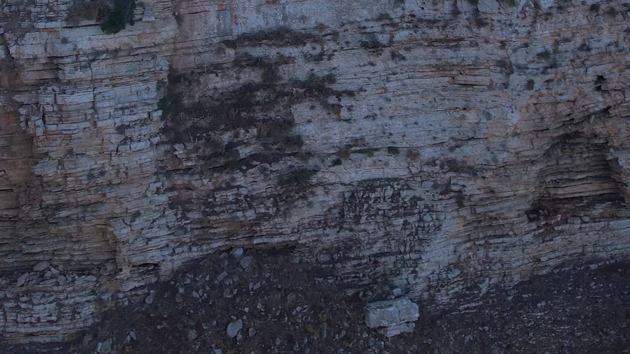 Aerial view of Greece's rocky cliffs and unique formations