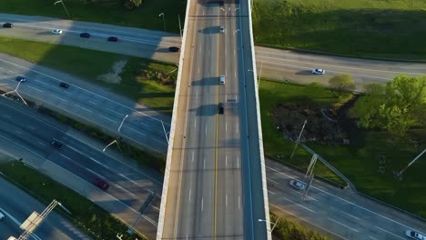 aerial view of capitol avenue se bridge across interstate 20 in atlanta, georgia, usa.