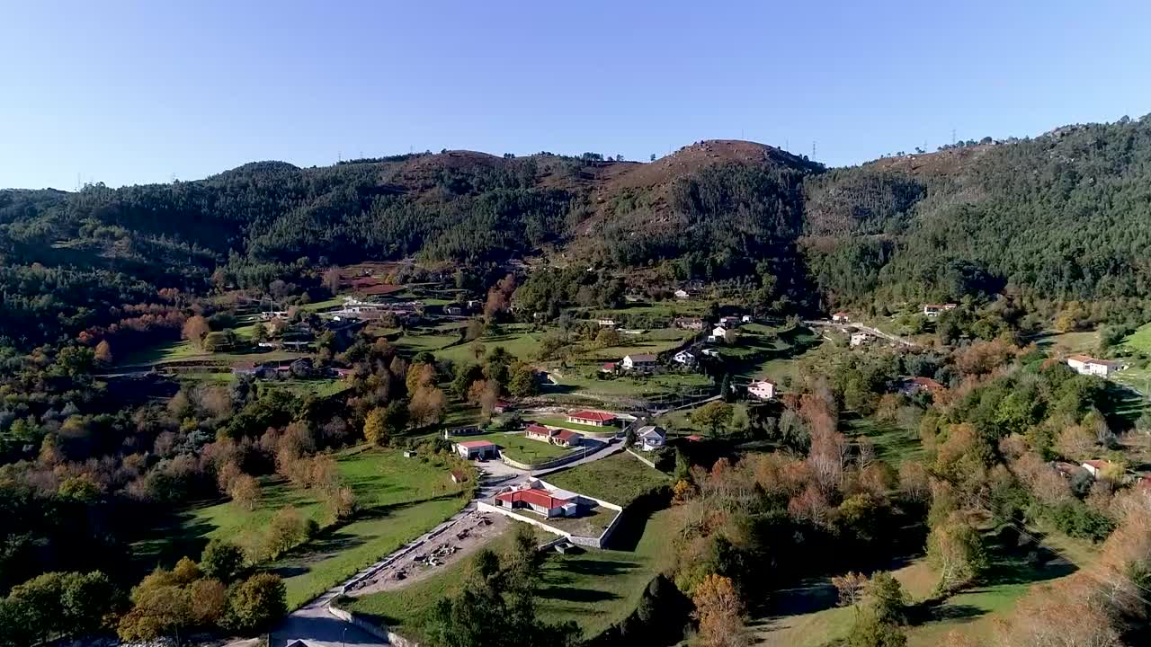 paisagem rural vista aérea