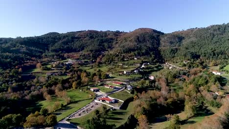 鄉村風景的空中景觀