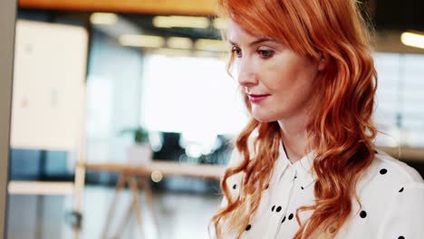 businesswoman working on computer