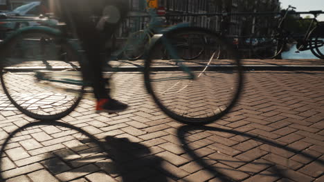 Bicycles-And-Pedestrians-Amsterdam-Narrow-Bridge
