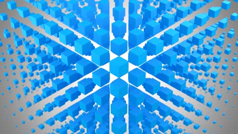 boxes formed a wave in space