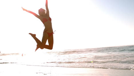 Young-woman-jumping