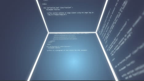 animación del procesamiento de datos sobre el cuadrado móvil.