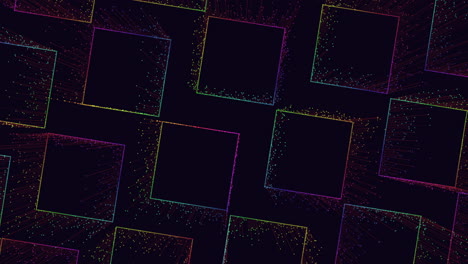 patrón de cubos de arco iris futurista con puntos de neón y líneas 2