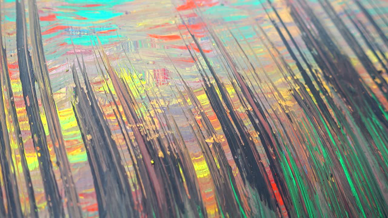 ガッシュで描かれた抽象画
