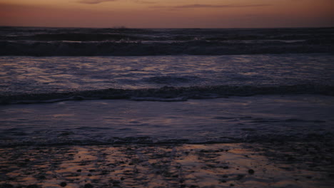 dramatic sunset beach scene
