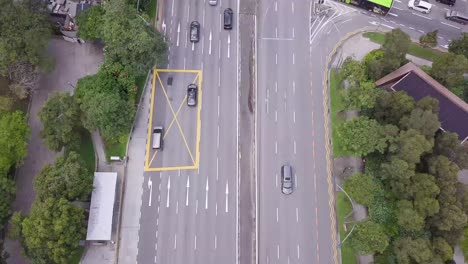 tomas de drones del horizonte y las calles de singapur, singapur, uhd-8