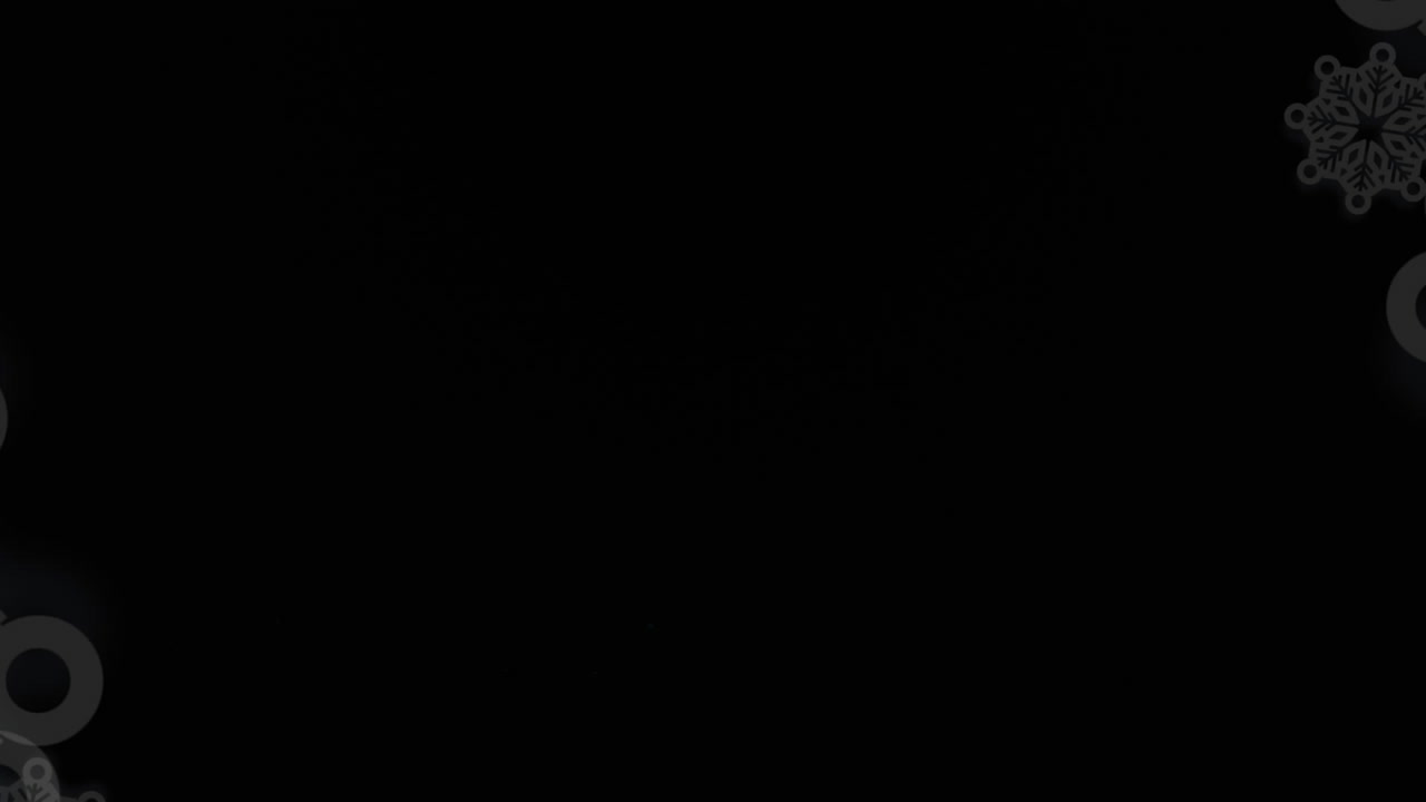 цифровая анимация снежинки над синими частицами на черном фоне