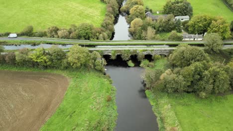 green grand canal leinster aqueduct sallins co kildare ireland aerial