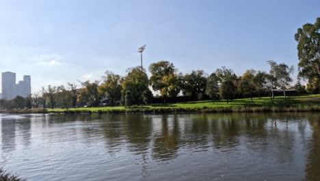 scenic river view with city skyline