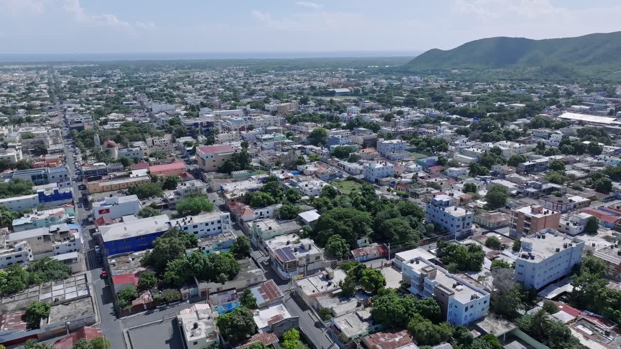 aire sobre la ciudad de bani, capital de la provincia de peravia en la república dominicana