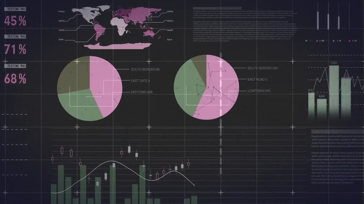 Animation of shapes over data processing