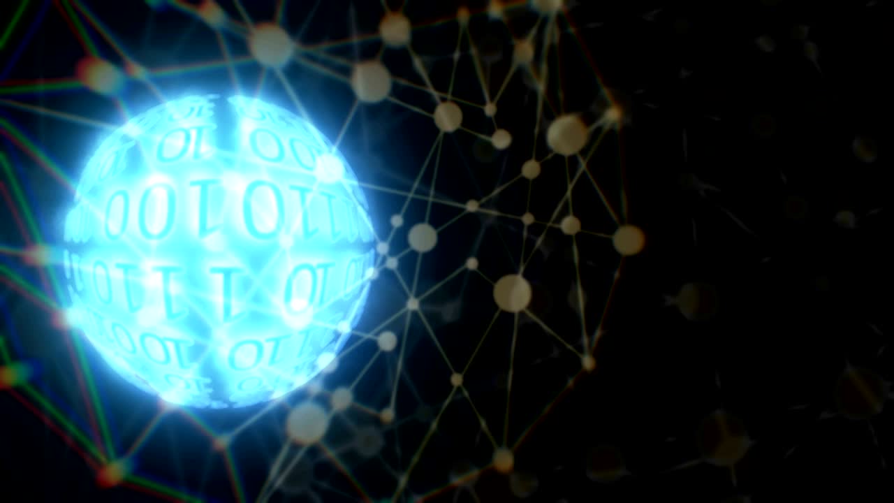 fondo de bucle de escaneo de datos binarios digitales