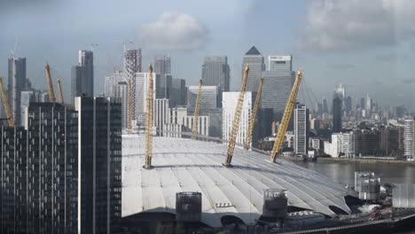 london cityscape with o2 arena