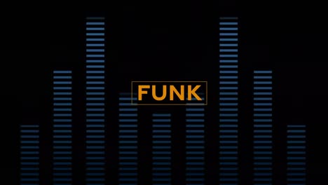 animation of funk text over moving lines