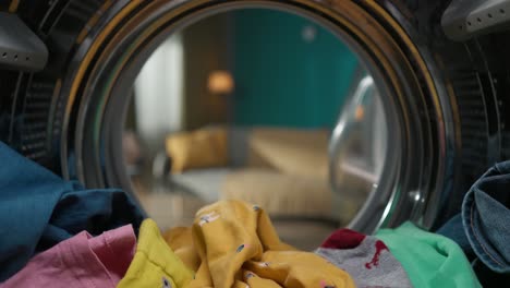 laundry in the washing machine