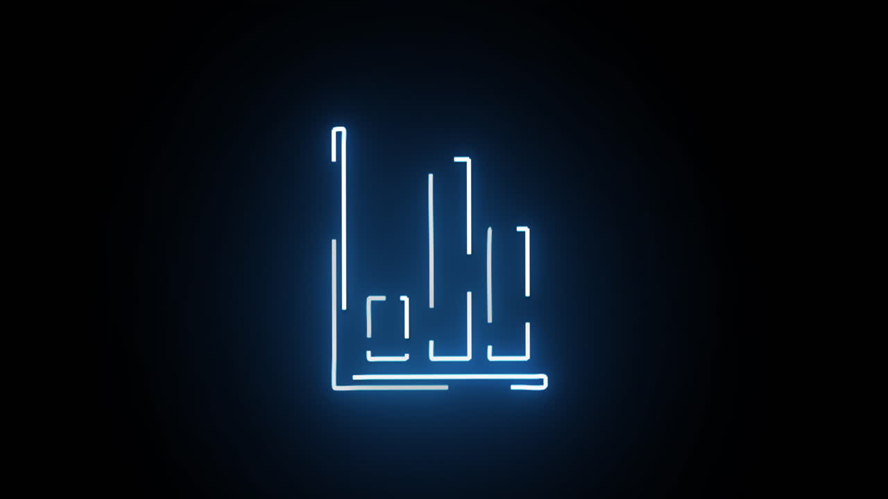 Neon bar chart
