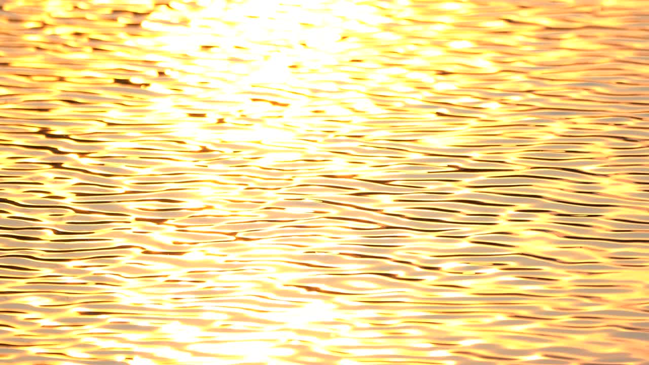 황금 스크린 배경: 해가 지는 곳에서 물의 움직임, 빛 표면, 연못 배경, 창조적 인 그래픽 디자인을위한 추상적인 다채로운 벽지, 물에 반사되는 빛, 아름다움, 자연 배경