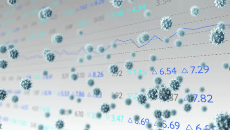 Animación-De-Iconos-De-Virus-Sobre-Procesamiento-De-Datos-Financieros-Sobre-Fondo-Blanco