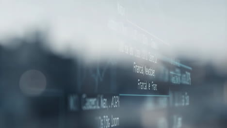 digital financial data display with abstract overlay