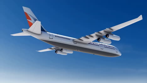 express delivery service airplane in flight