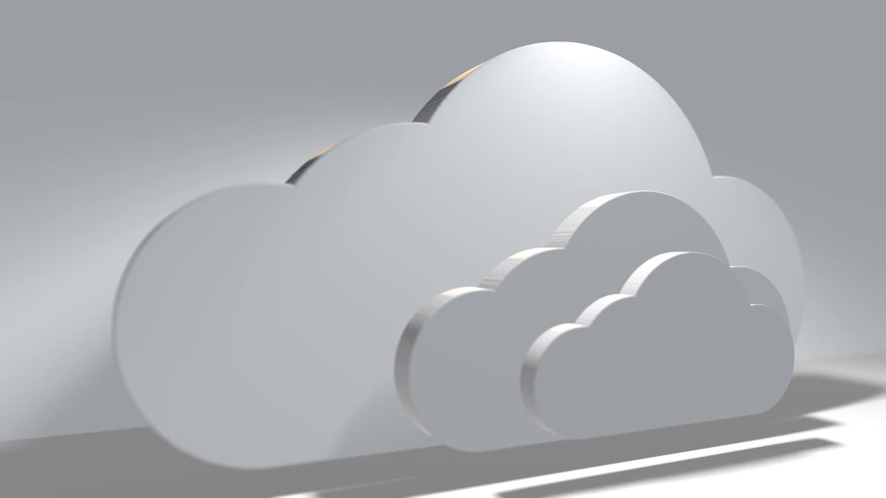 Cloud computing IoT online storage technology 3D animation