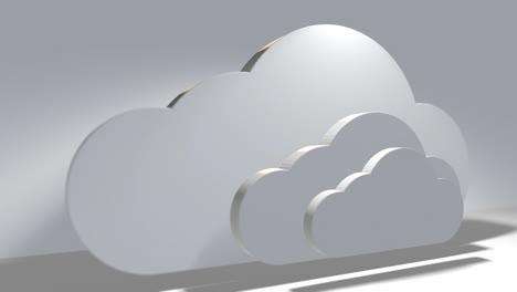 computación en la nube iot tecnología de almacenamiento en línea animación 3d