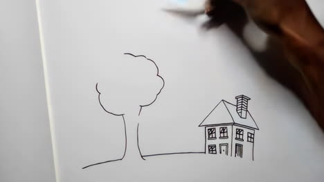 drawing on paper