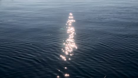Natural background with sun glints on the surface of the water