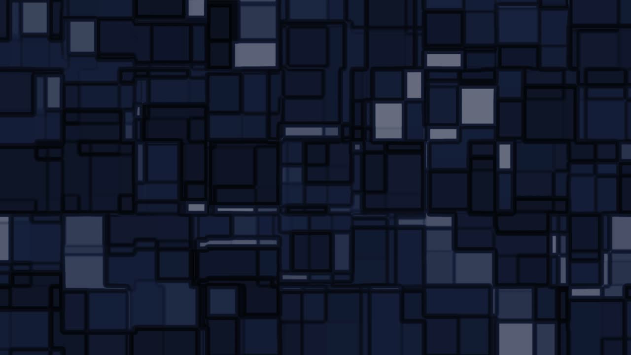 Seamless Loop of Shifting Dark Blue Geometric Squares