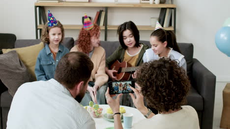 people celebrating birthday