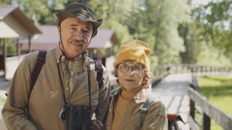 senior couple hiking