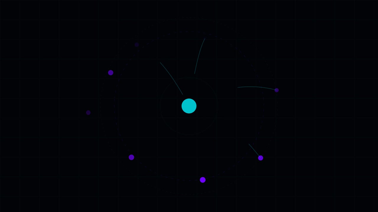 Motion Graphic Astratto di Nodi Dati Connessi