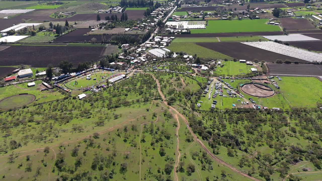 Agricultural hills with plantations in the commune of Chada, Paine, Metropolitan Region, Chile