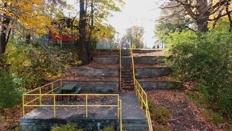 autumnal steps in a park