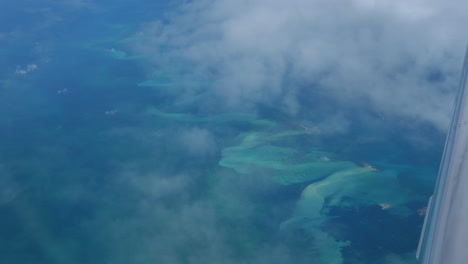 approaching bahamas islands in atlantic ocean