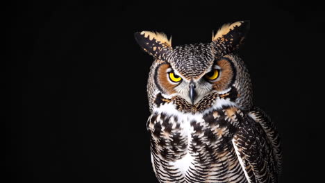 great horned owl portrait