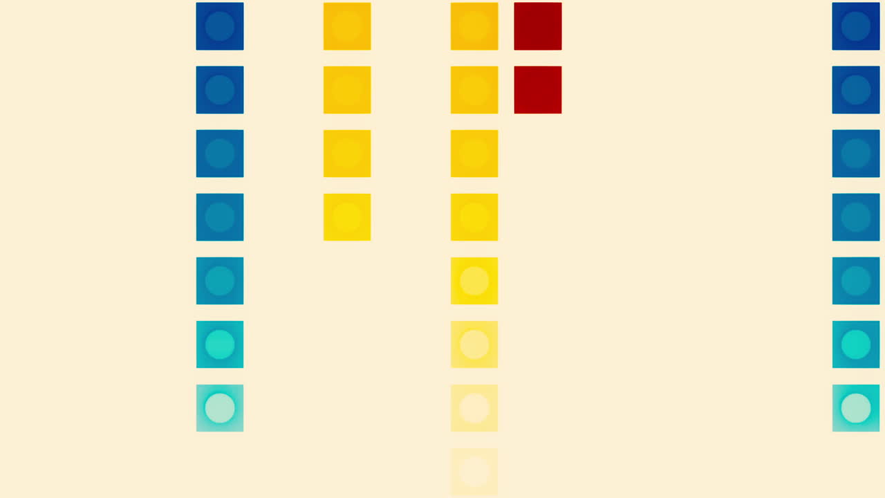 사각형과 원을 가진 추상적인 기하학적 패턴